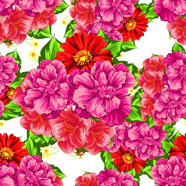 Sorunsuz güzel çiçek desenli