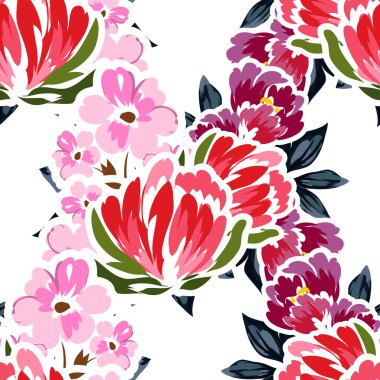 Sorunsuz güzel çiçek desenli