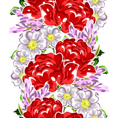 Sorunsuz güzel çiçek desenli