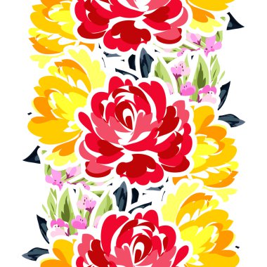 Sorunsuz güzel çiçek desenli