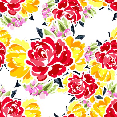 Sorunsuz güzel çiçek desenli