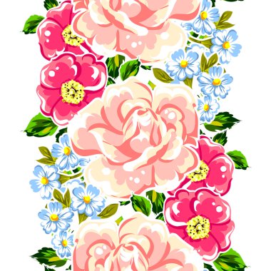 Sorunsuz güzel çiçek desenli