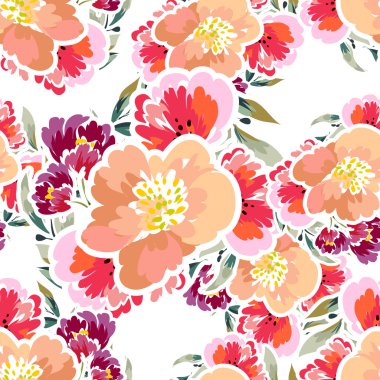 Sorunsuz güzel çiçek desenli