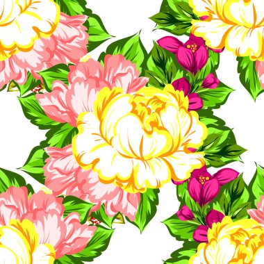 Sorunsuz güzel çiçek desenli