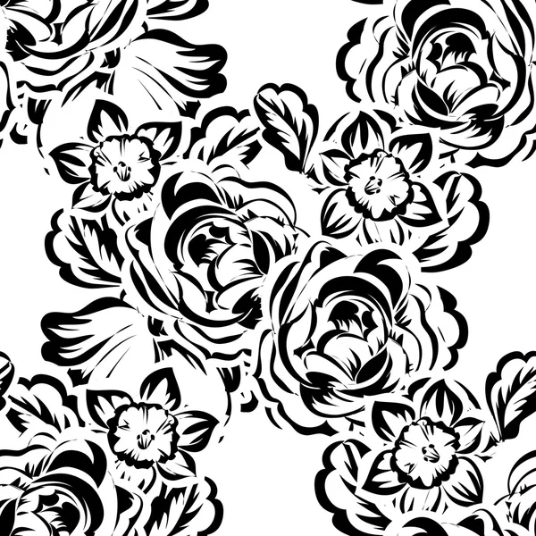 Modèle de fleur sans couture — Image vectorielle