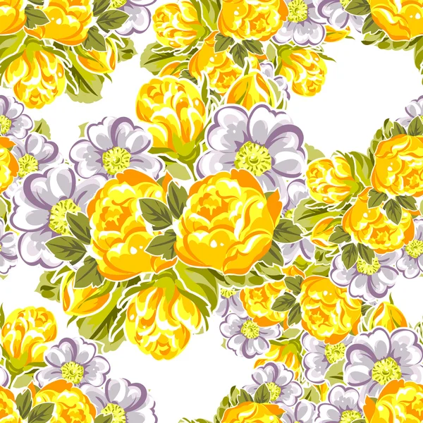 Seamless beautiful floral pattern — Stock Vector