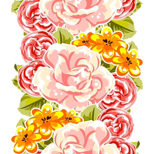 Sans couture beau motif floral — Image vectorielle