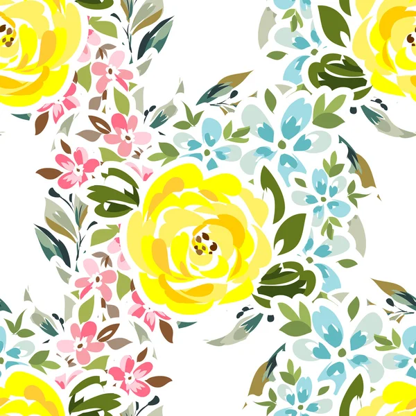 Seamless beautiful floral pattern — Stock Vector