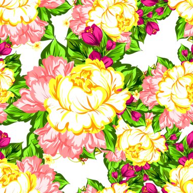 Sorunsuz güzel çiçek desenli