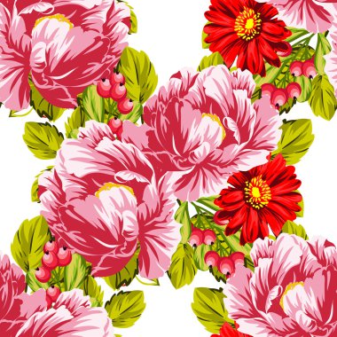 Sorunsuz güzel çiçek desenli