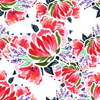 Sorunsuz güzel çiçek desenli