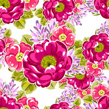 Sorunsuz güzel çiçek desenli