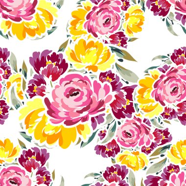 Sorunsuz güzel çiçek desenli