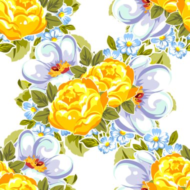 Sorunsuz güzel çiçek desenli