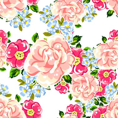 Sorunsuz güzel çiçek desenli