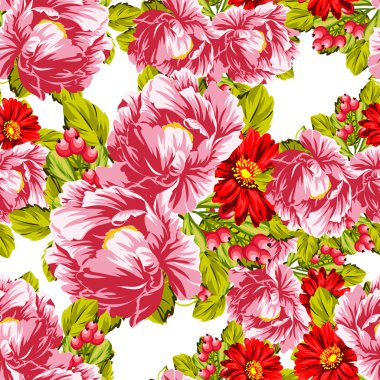 Sorunsuz güzel çiçek desenli