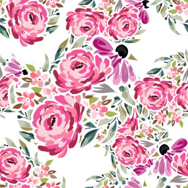 Sorunsuz güzel çiçek desenli