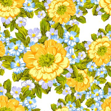 Sorunsuz güzel çiçek desenli