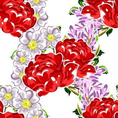 Sorunsuz güzel çiçek desenli