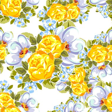 Sorunsuz güzel çiçek desenli