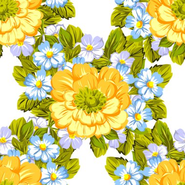 Sorunsuz güzel çiçek desenli