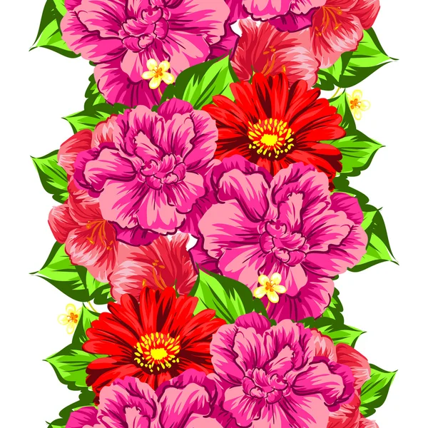 Бесшовный красивый цветочный узор — стоковый вектор