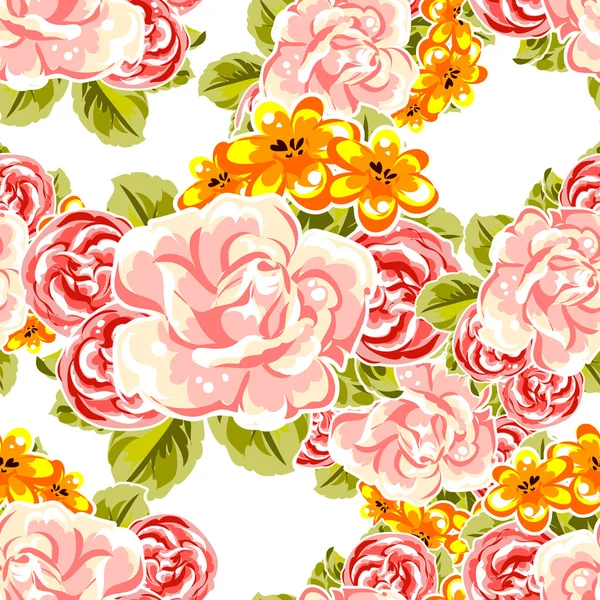 Sans couture beau motif floral — Image vectorielle