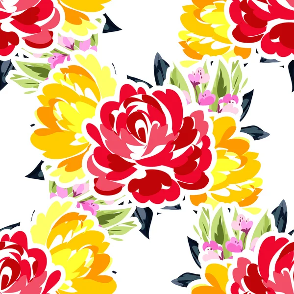 Sans couture beau motif floral — Image vectorielle