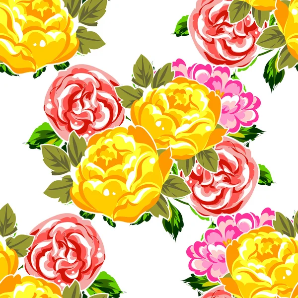 Sans couture beau motif floral — Image vectorielle