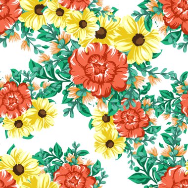 Sorunsuz güzel çiçek desenli