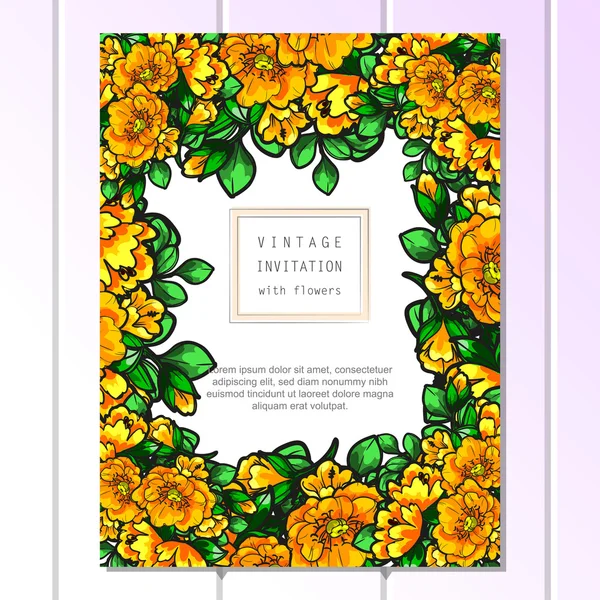 Hermosas flores ornamento — Vector de stock