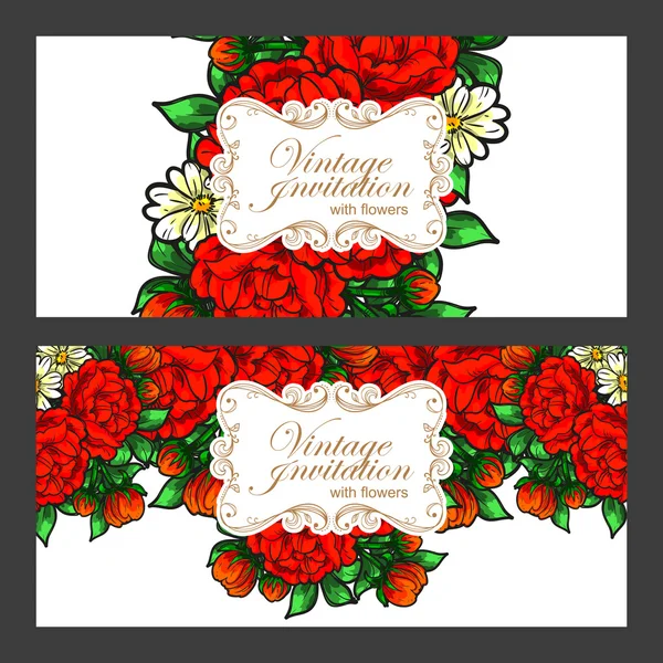 Ornamento floral florescente — Vetor de Stock