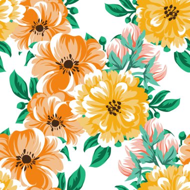 Sorunsuz güzel çiçek desenli