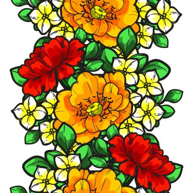 Sorunsuz güzel çiçek desenli