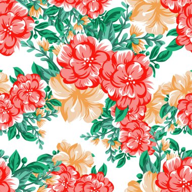 Sorunsuz güzel çiçek desenli