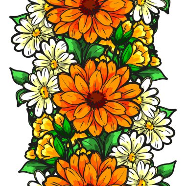 Sorunsuz güzel çiçek desenli