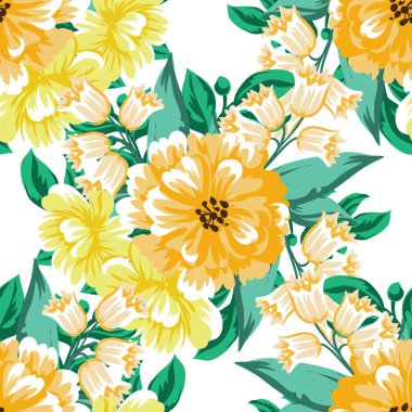 Sorunsuz güzel çiçek desenli