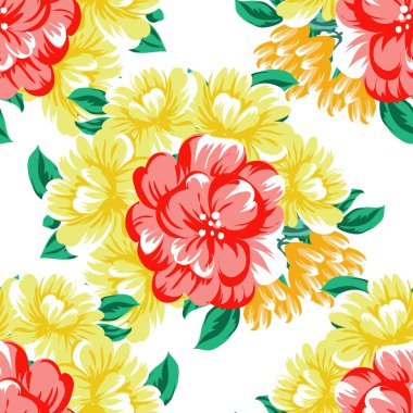 Sorunsuz güzel çiçek desenli