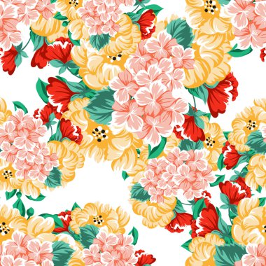 Sorunsuz güzel çiçek desenli