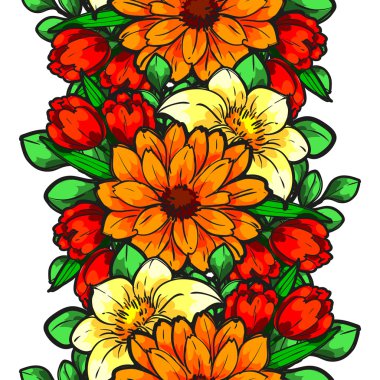 Sorunsuz güzel çiçek desenli