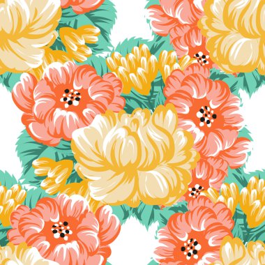 Sorunsuz güzel çiçek desenli