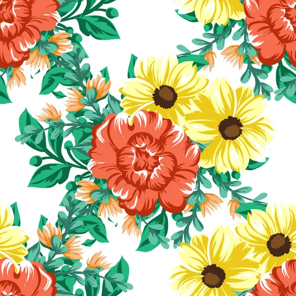 Sans couture beau motif floral — Image vectorielle
