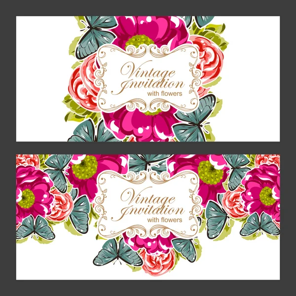 Ornamento floral florescente — Vetor de Stock