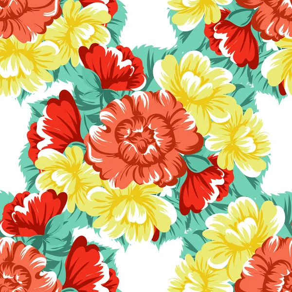 Patrón floral hermoso sin costuras — Archivo Imágenes Vectoriales