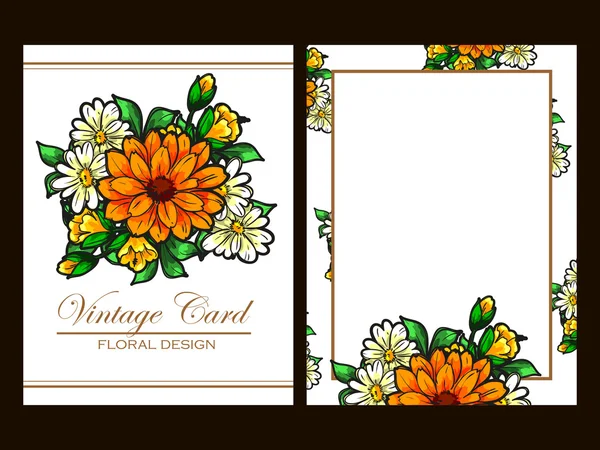 Ornamento floral florescente — Vetor de Stock