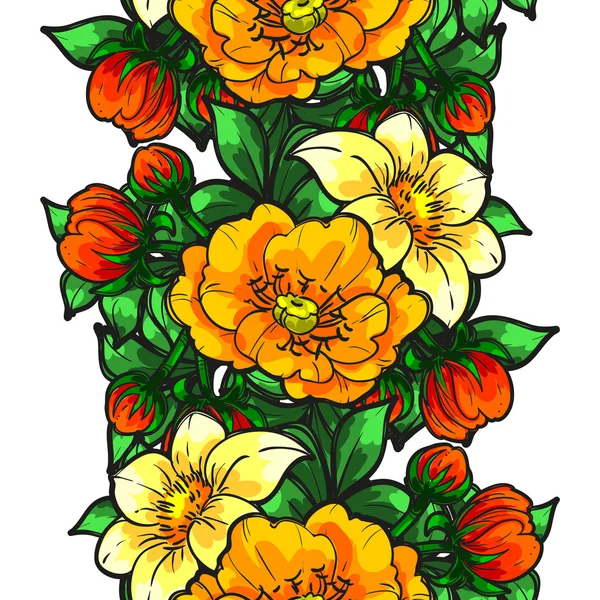 Blühender Blumenschmuck — Stockvektor