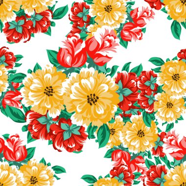 Sorunsuz güzel çiçek desenli