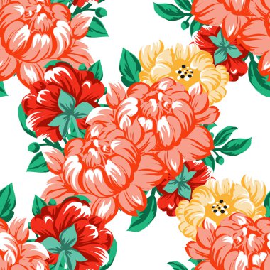 Sorunsuz güzel çiçek desenli