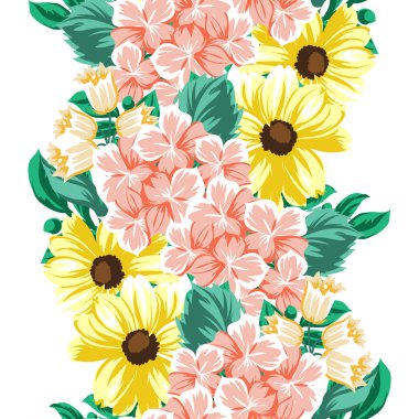 Sorunsuz güzel çiçek desenli