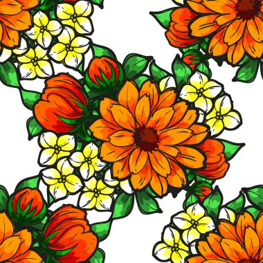 Sorunsuz güzel çiçek desenli